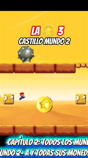 ¿Cómo Conseguir FÁCIL la Moneda Estrella 3 CASTILLO del Mundo 2 en New Super Mario Bros? NDS Guía