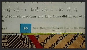 j) 1-2+3 k) 5-21-11)9-1-1 t of 10 math problems and Raju Lama d... | Filo