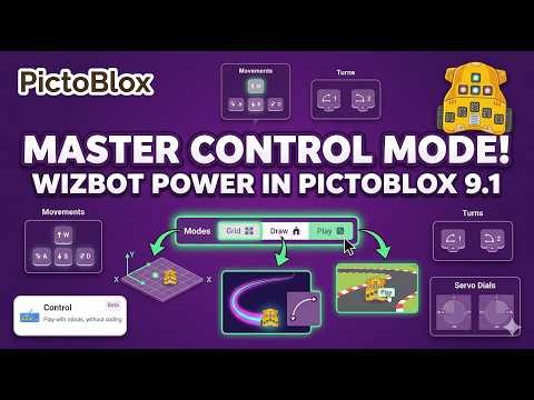 PictoBlox 9.1 Control Mode: Drive & Play with Wizbot (No Coding Required!)