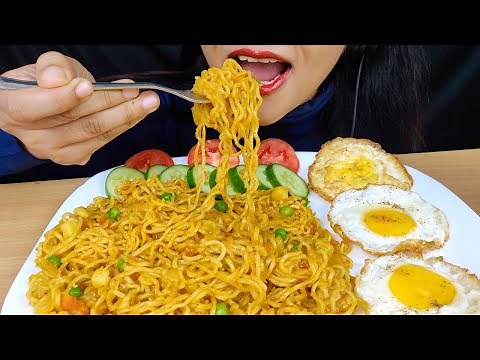 ASMR:MAGGI MASALA NOODLES STREET STYLE RECIPE*EATING MAGGI NOODLES* FOOD VIDEOS