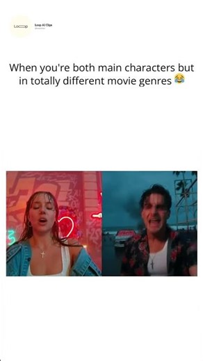 When you're both main characters but in totally different movie genres 😂