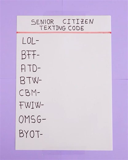 Senior Citizen Texting Code | Magic Hands Creations
