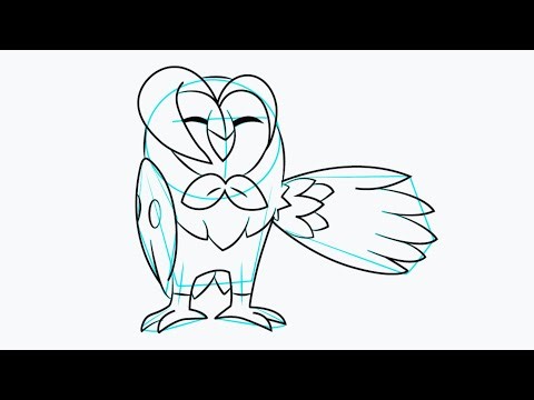 Cómo Dibujar a Dartrix de Pokémon 🦉🌿✨ | Tutorial Fácil en 8 Pasos