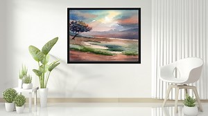 Realistic Home Office Background With Painting, Zoom Background Teacher, MS Team Background, Professional Zoom Virtual Background Digital - Etsy UK