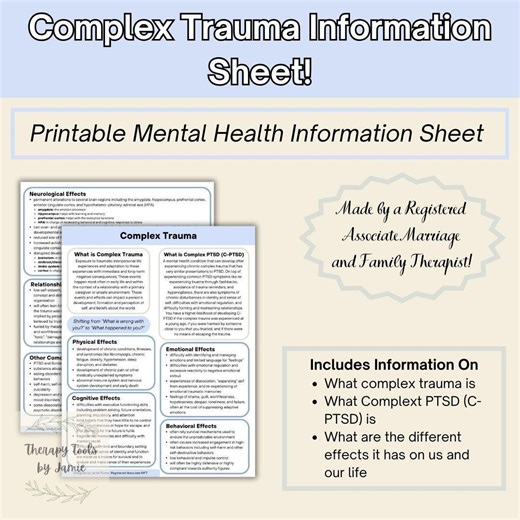Complex Trauma | THERAPY INFO SHEET - Etsy