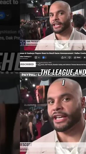 Cowboys go global: Jerry Jones & Dak excited for Brazil game! #shorts