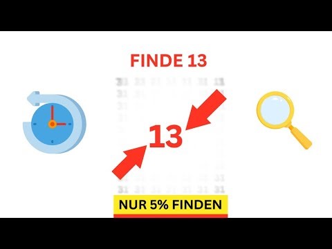Finde 13 unter 31 | Nur wenige finden es sofort! #konzentration