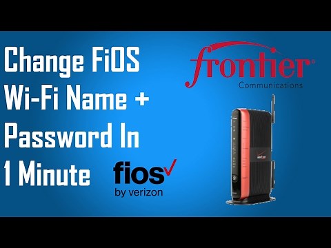 How to Change Wi-Fi Name and Password on Frontier FiOS