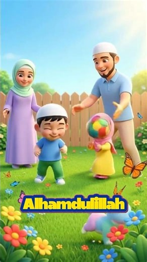 Alhamdulillah Every Day 🌞 | Muslim Kids Song for Toddlers | Adam & Aisha Good Habits Song #kidssong