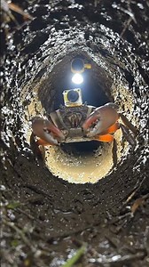 Real Micro-Camera POV: Inside a Secret Crab Burrow | Aivonix Lab Documentary