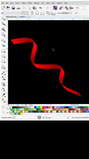 3D ribbon design in CorelDRAW | Coreldraw tutorial | Coreldraw tips & tricks | B-spline tool