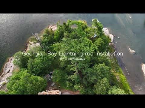 TreeWiseGuys Lightning Rod Installation 2025 on Georgian Bay