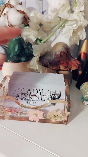 fairy-like? perhaps? 👀🧚🏻‍♀️ I made a business card holder for my next event, I think it turned out cute, not perfect, but cute! #fantasynerd #cute #craft #handmade #cottagecore #foryou #fypシ #nerd #fantasy #homedecor