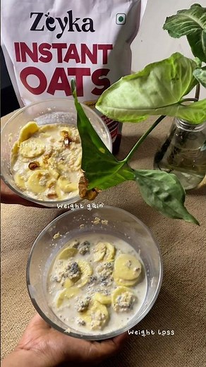 Oats Banana Bowl 2 Ways | Weight Loss & Weight Gain Recipe | LifeNFlavour #weightloss #weightgain