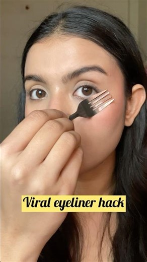 Viral eyeliner hack #eyelinerhack #eyelinertutorial #viralmakeup