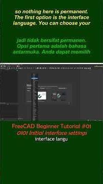 0101 FreeCAD Beginner Tutorial #1 Initial Interface Settings #freecad #partdesign #solidmodeling