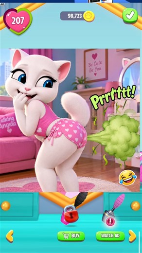 fart angela cosplay by my talking angela 2 #youtubeshorts #shorts #mytalkingangela2 #funny