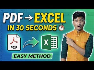 How to Convert PDF to Excel in 30 Seconds (Free & Easy Method)
