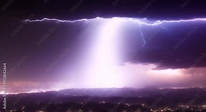 Lightning strikes Electrical storm on black background Electric discharges electrical storm thunderstorm with flashing lightning thunderbolt HD UHD Alpha Channel footage loop 4k animation
