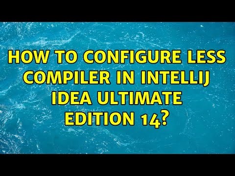 How to configure LESS compiler in IntelliJ IDEA Ultimate edition 14?