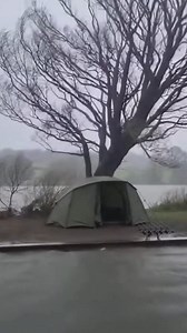 That wind's savage! 🌬️ Lucky escape for carp angler in Stoke-on-Trent earlier. 🎣 #carpfishing #fishing | Totally Carp Baits