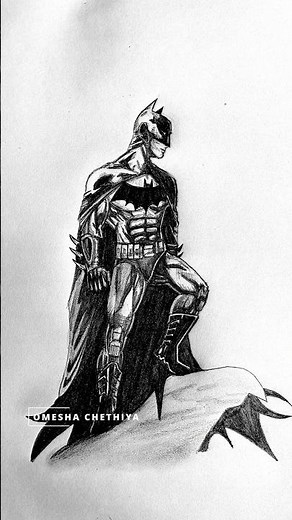 How to Draw Batman | Epic Drawing Timelapse for Superhero Fans 🦇✏️