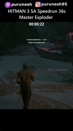 Master Exploder 33s SA ⚡🏃💨 ⚡🏃💨 HITMAN 3 Featured Contracts #shorts #speedrun #hitman3