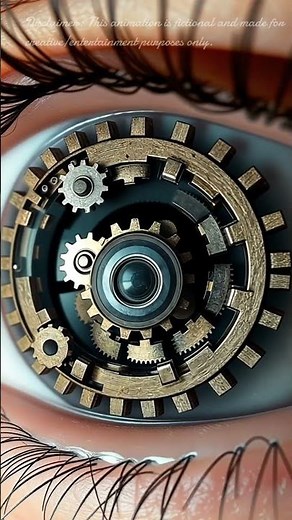 Cybernetic Eye Animation | Futuristic Steampunk Mechanical Iris Close-Up in 4K #animation