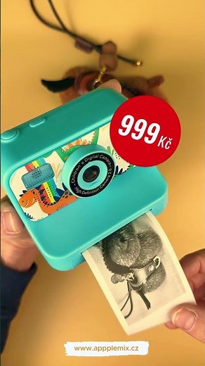 Okamžitá FOTKA z foťáku? 📸 Dětský digitální foťák s tiskárnou + 32GB TF + 3x rolička
