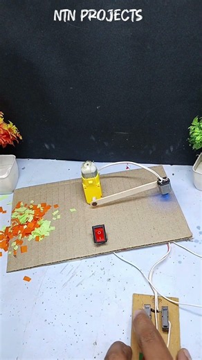 Amazing ⚡Air power project with DC Motor⚡🔌#schoolproject #ideas#simple #new #amazing#diy #experiment