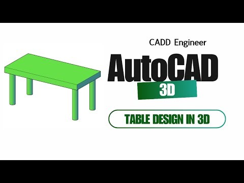 Quick Table Design in AutoCAD 3D | Easy Tutorial #autocad