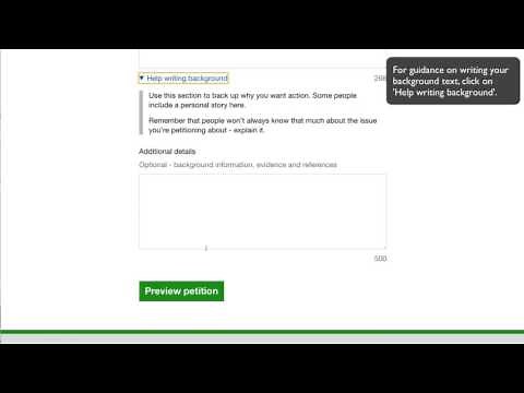 How can I start a petition online?