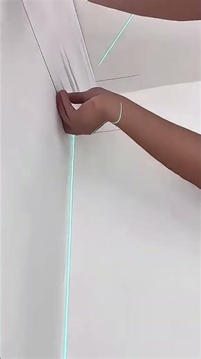 Installing Wooden Edge Trim for Wall Decoration #shorts