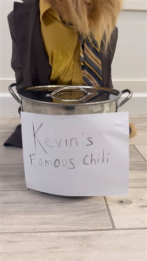 KEVINS FAMOUS CHILI . . . . . . . #goldenretrieverworld #halloween #kevinmalone #theoffice | agoldennamedkevin