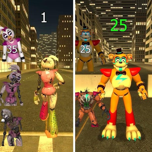 FNAF Animatronics Speed Test 4⚡ #garrysmod #fnaf #fivenightsatfreddys