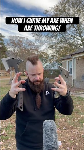 How I curve my axe when axe throwing! #axethrowing #axe #skills #outdoors #vikings #info