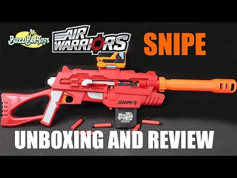 Buzz Bee Air Warriors Snipe Unboxing Chrono and Review