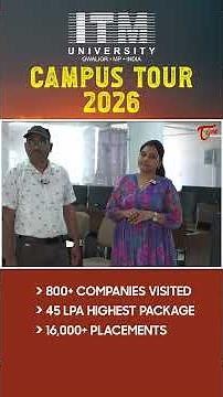 ITM University Campus Tour 2026 #TeluguOne #ITMUniversityCampusTour #ITMUniversityGwalior #ytshorts