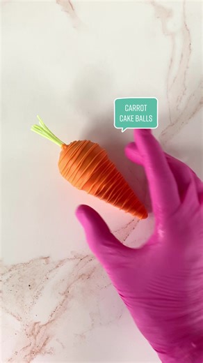 Here’s a peek inside my carrot-shaped cake ball treats. Did you guess right? 🥕🎉 (Not shown: the cake ball hidden in the top half 😉). Learn how to make your own with a step-by-step video that eliminates the guesswork and a supply list with clickable links to everything you’ll need. Find the “Carrot Cake Ball Tutorial” link in bio (and use code BUNNY to save 25% for a limited time 😉) 🍰🥕💕 . . . #cakepops #cakeballs #cakepoptips #cakepoptutorial #cakeballsoftiktok #bakingtips #bakinghacks #ea