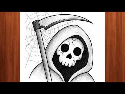 How to Draw The Grim Reaper | Easy Pencil Drawing Step by Step | Halloween Scary Drawing
