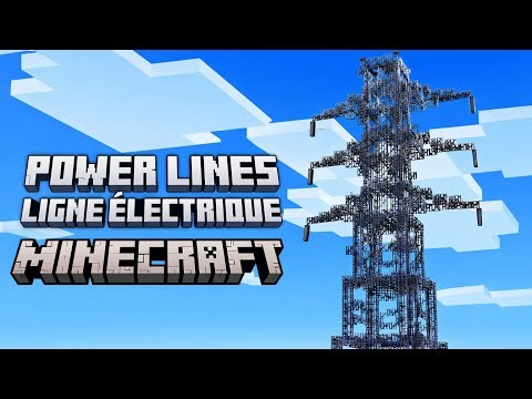 Power Lines build minecraft | tutorial difficulty hard.
