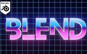 【Blender教程】字体特效教程！Easy 80-s Style Text in Eevee