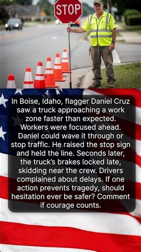 THE ROAD CREW FLAGGER WHO HELD THE LINE 🚧✋