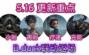 医生再调! 击球再削! 鹿头夹子! 蜘蛛调整! B.DUCK联动返场……5.16更新重点!