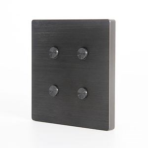 [Hot Item] CNC Metal Push Button 4 Gang 12V DC Dry Contact Wall Switch