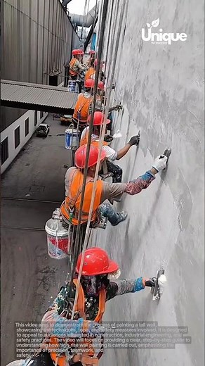 Building maintenance: exterior wall painting process