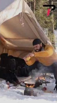 Eating, Sleeping, Surviving in the Norwegian Forest | Man Lives in a Tent 9 Months Year With His Dog