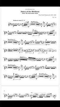 Tchaikovsky - Dance of the Reed Flutes / Merlitons, Music and Score downloadable: see description