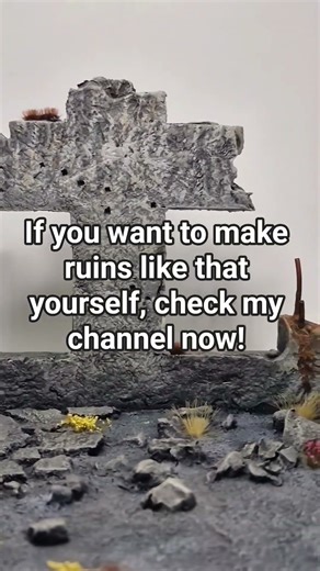 Warhammer 40k ruins tutorial is out now on my channel, go check it out now! #warhammer40k #art
