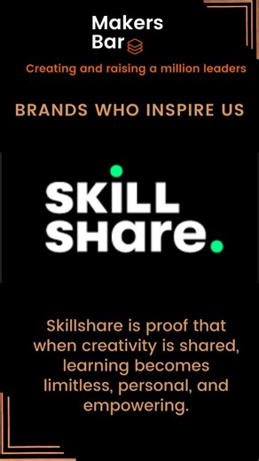 Makers Bar on Instagram: "🎨 CREATIVE LEADERSHIP, THE SKILLSHARE WAY 🚀 Meet the visionaries behind Skillshare — a platform that’s transforming how the world learns and grows. 📚 Their philosophy is simple yet powerful: knowledge becomes meaningful only when it’s shared. By empowering millions of creators, teachers, and dreamers to turn their passions into purpose, Skillshare proves that learning is not confined to classrooms—it’s a movement of creativity, collaboration, and courage. 💡 At Maker